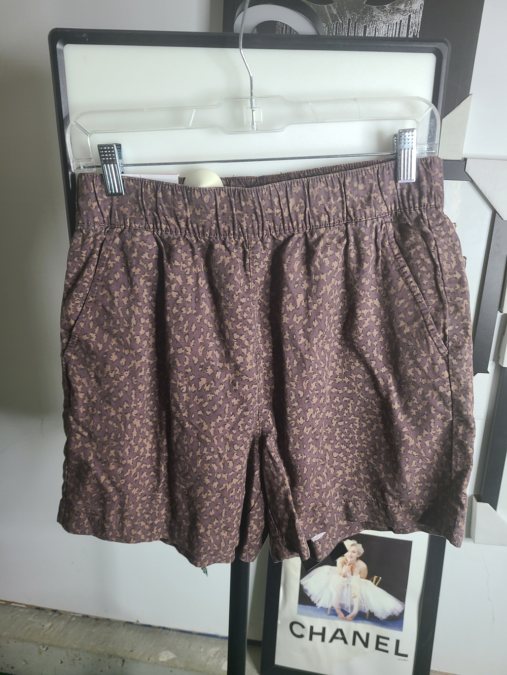 Sanctuary Brown Printed Elastic-Waist Shorts
